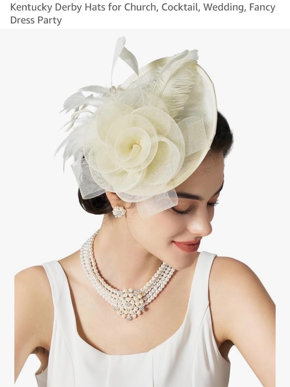 SWEETV Flower Sinamay Tea Party Fascinators for Women, Kentucky Derby